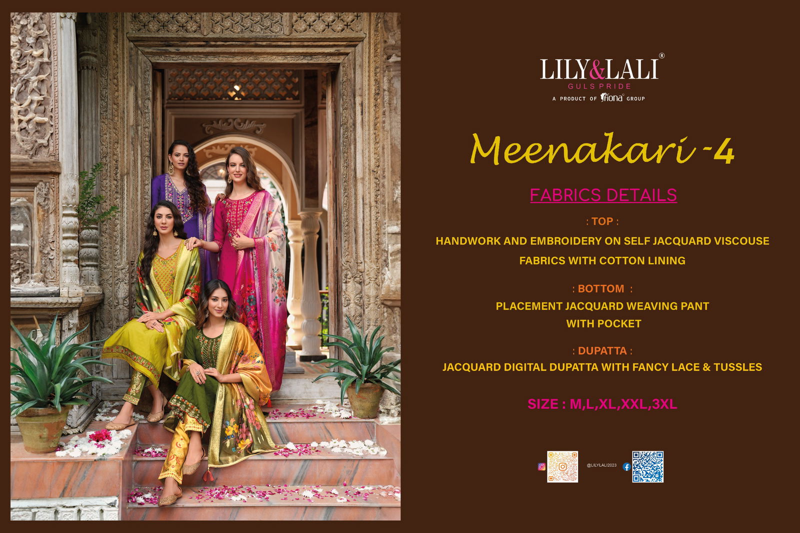 Meenakari Vol 4 By Lily And Lali Embroidery Kurti With Bottom Dupatta Wholesale Shop In Surat